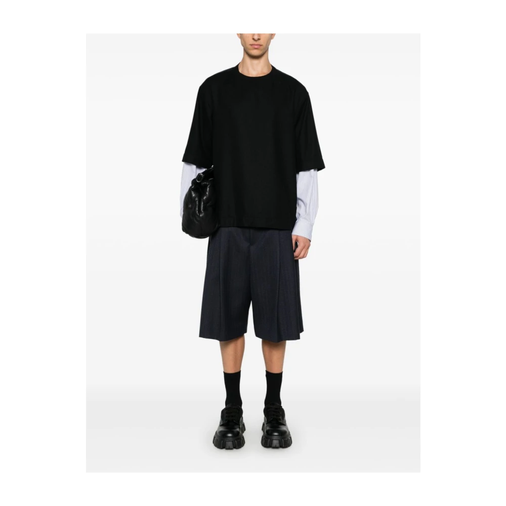 Dries Van Noten Luxe Katoen Kasjmier T-Shirt Black Heren