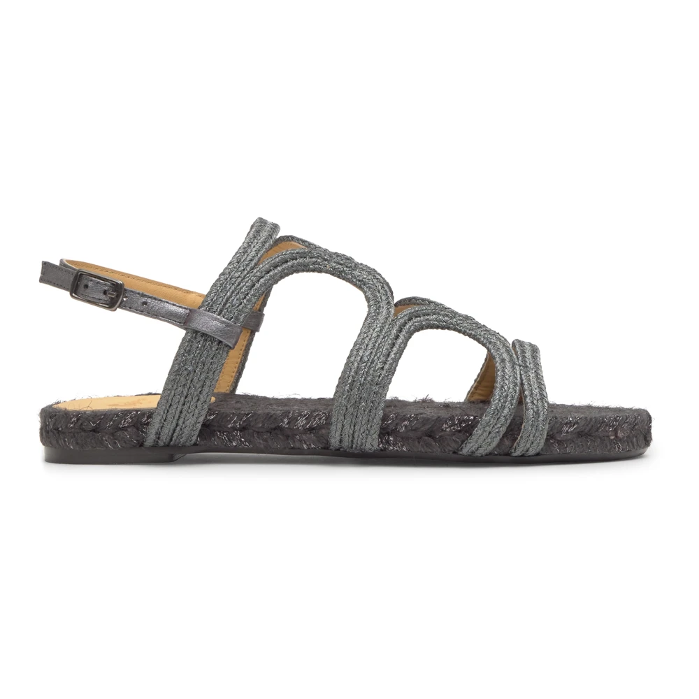 Castañer Gray Flat Sandals, Female, 4 Uk, Pitra Flat Sandal
