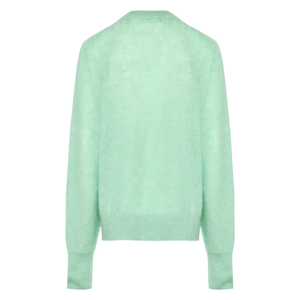 Rotate Birger Christensen Jade wollen trui met logo Green Dames