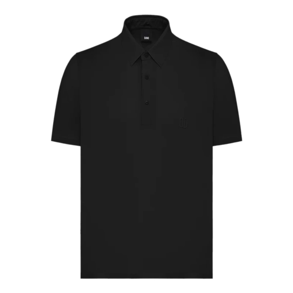 Duno Black Polo Shirts, Male, M, Polo T-Shirt Lightweight Stretch