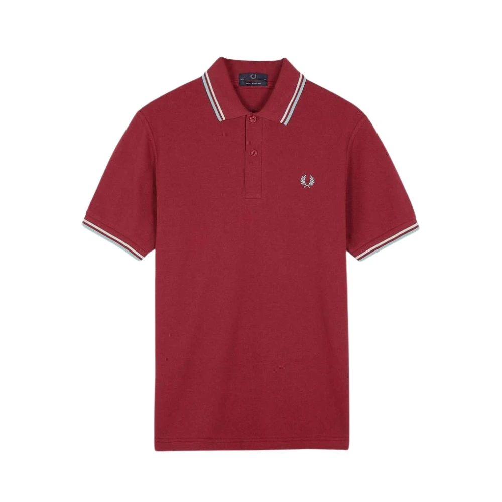 Fred Perry Klassisk Bordeaux Polo Tröja Red, Herr