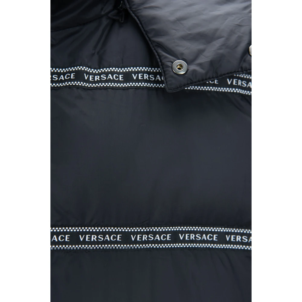 Versace Heren Gewatteerd Mouwloos Jack Black Heren