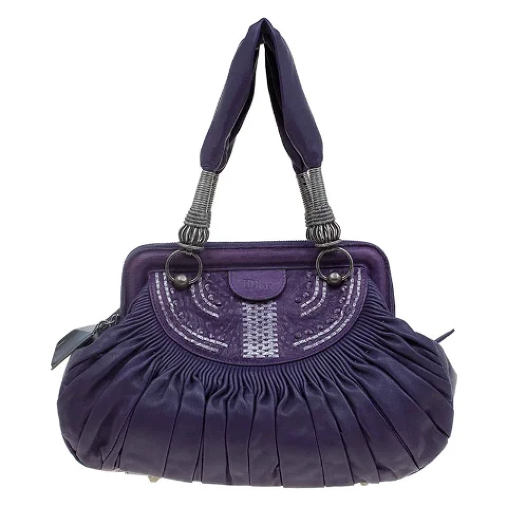 Dior Vintage Pre-owned Leather dior-bags Purple Dames
