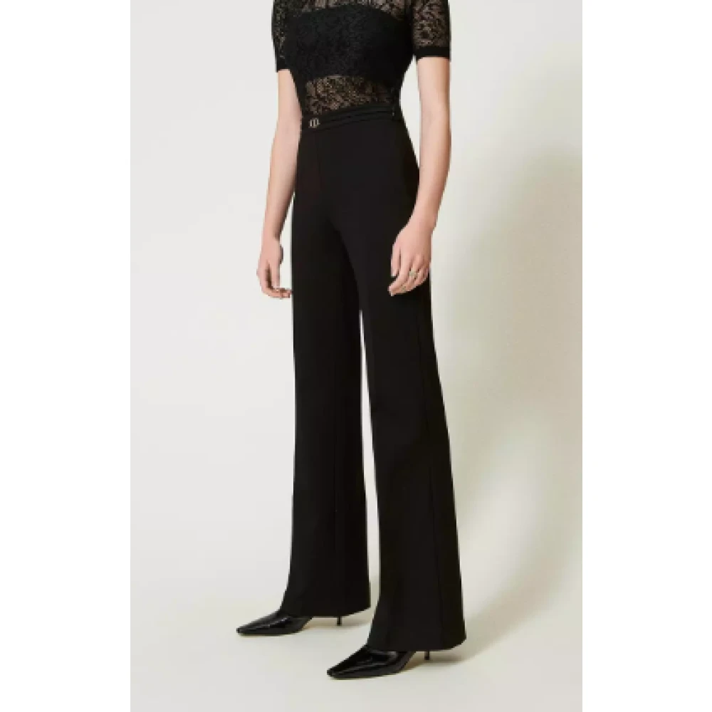 Twinset Zwarte Broek voor Vrouwen Black Dames