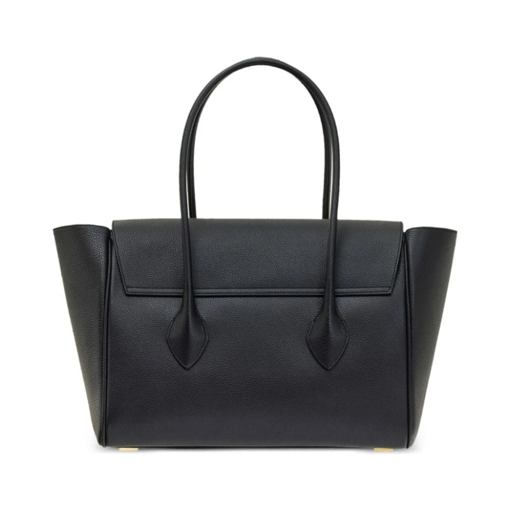 Salvatore Ferragamo Zwarte Tote Tas met Logo Plaque Black Dames