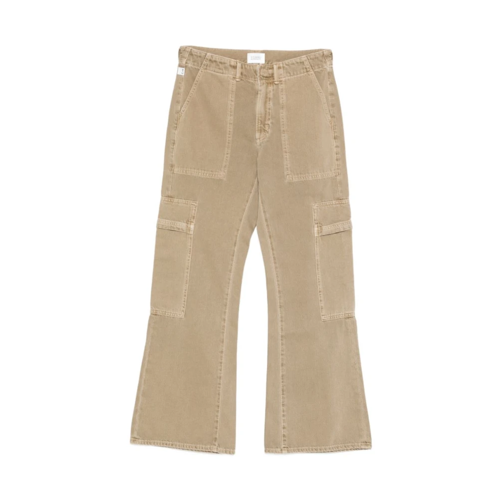 Citizens Of Humanity Women's Beige Clina Flared Jeans - Flare Jeans - W26 - Jeans