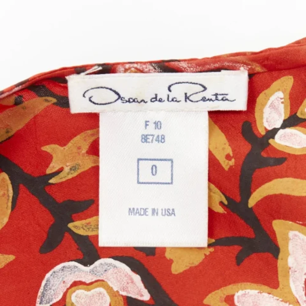 Oscar De La Renta Pre-owned Silk tops Multicolor Dames