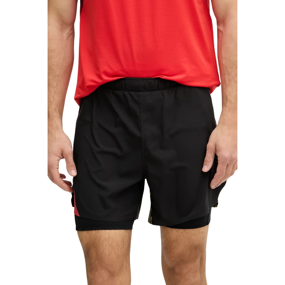 La Sportiva, Herren, Outdoorhose, Flow 5" Short M - leichte Trailrunning-Shorts für Herren (L), Schwarz, Gelb - Bild 5