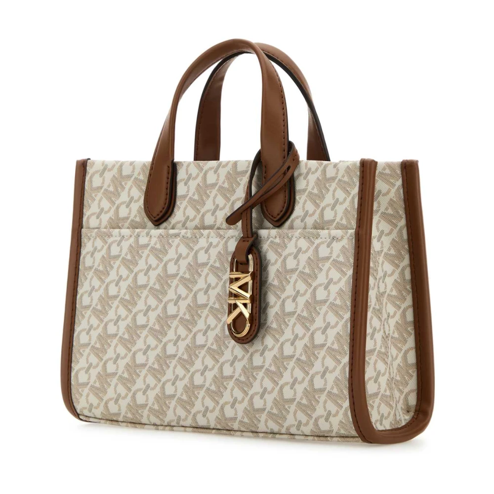 Michael Kors Canvas Gigi Handtas Beige Dames