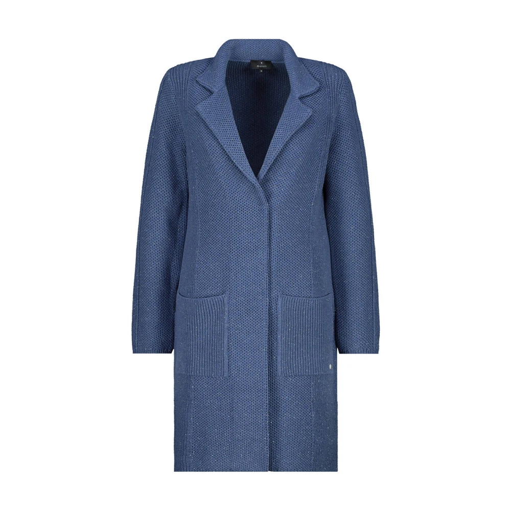 Monari Gebreide Vest 807889 Blue Dames