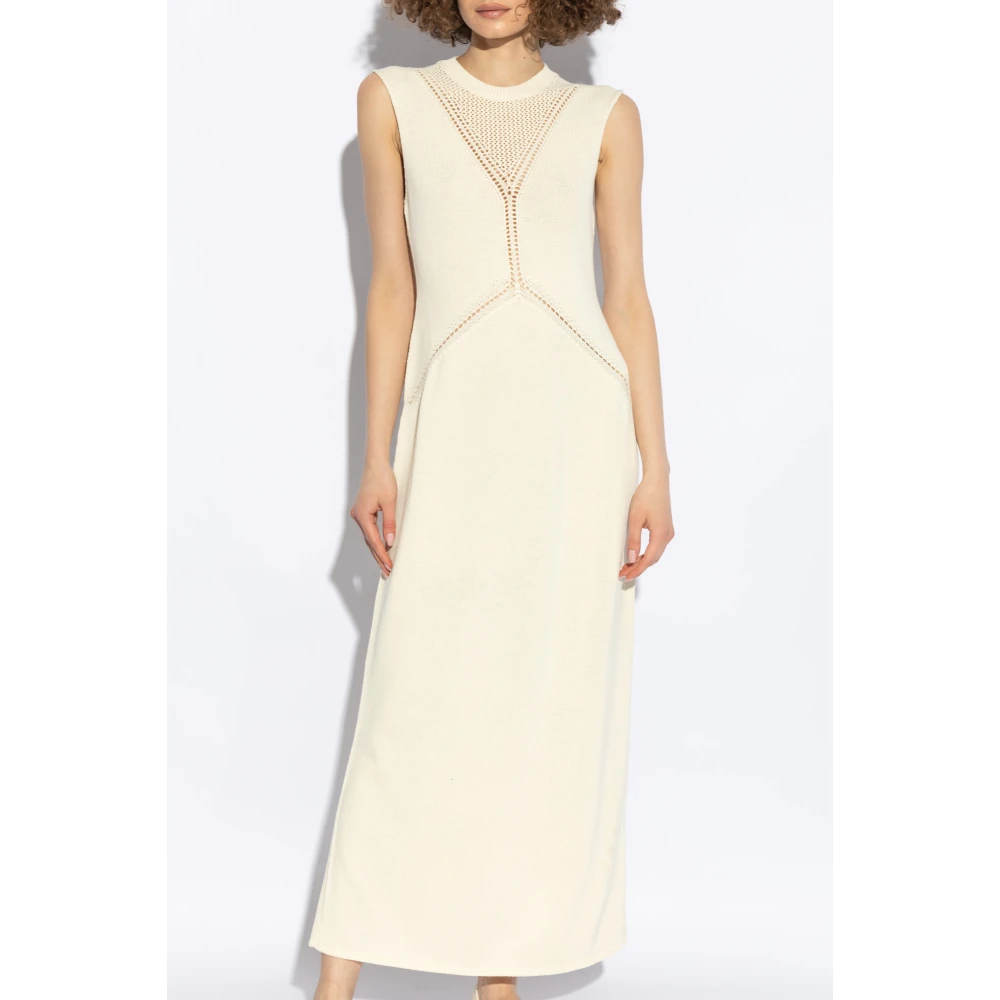 Jil Sander Gebreide Jurk Beige Dames
