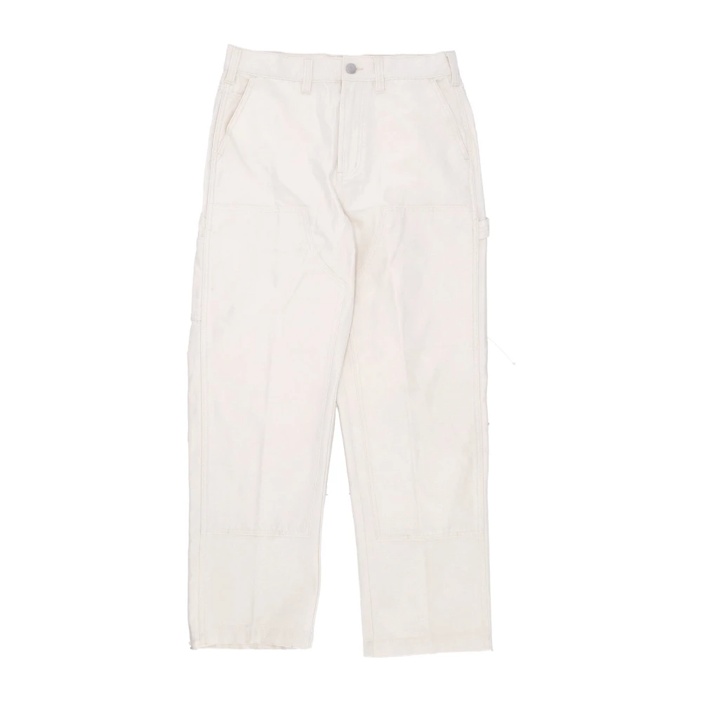 Obey Men's White Straight Trousers, W36, Reinforced Carpenter Pant With Tool Pockets