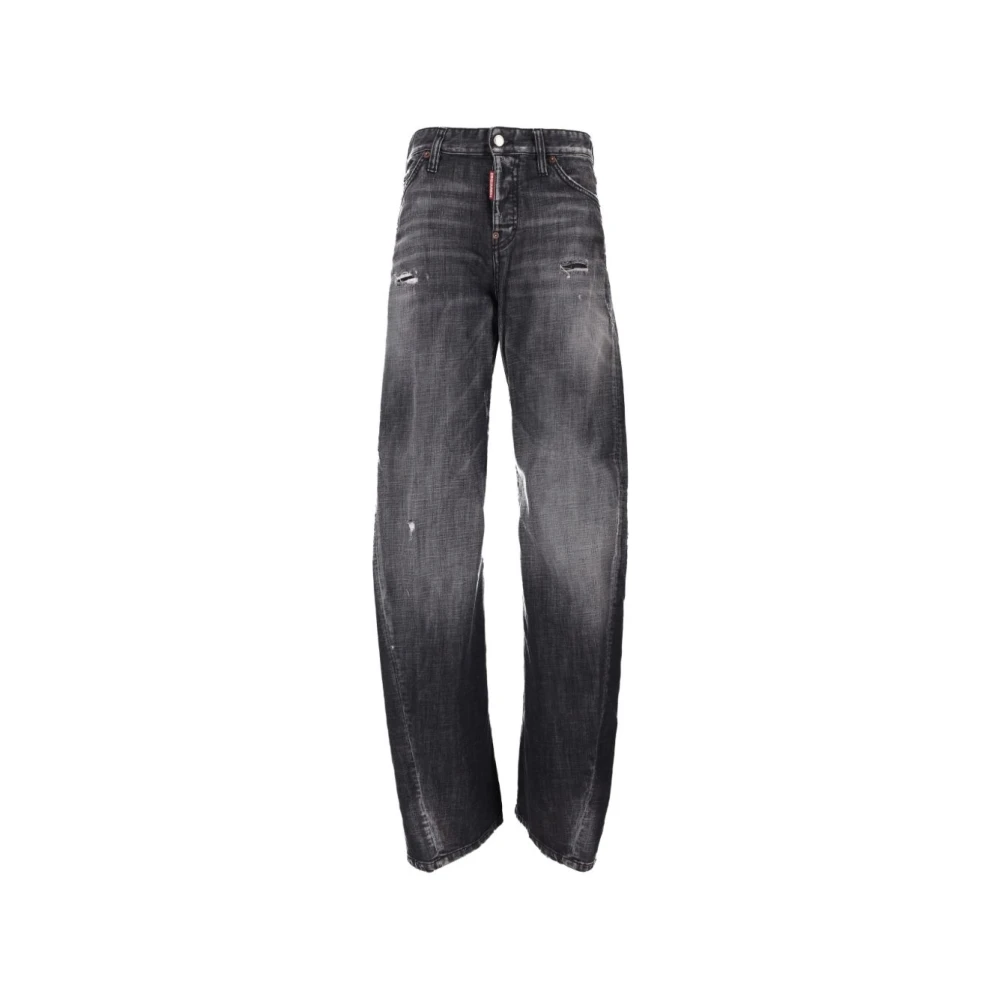 Dsquared2 Black Loose Fit Jeans, Female, Xs, Loose-Fit Jeans