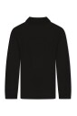 polo-noir-a-manches-longues