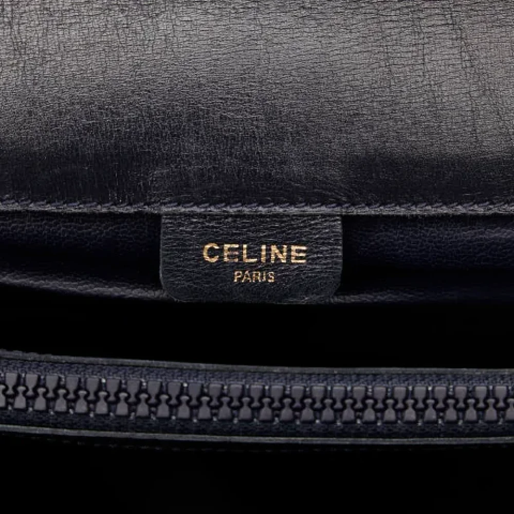 Celine Vintage Pre-owned Leather shoulder-bags Black Dames