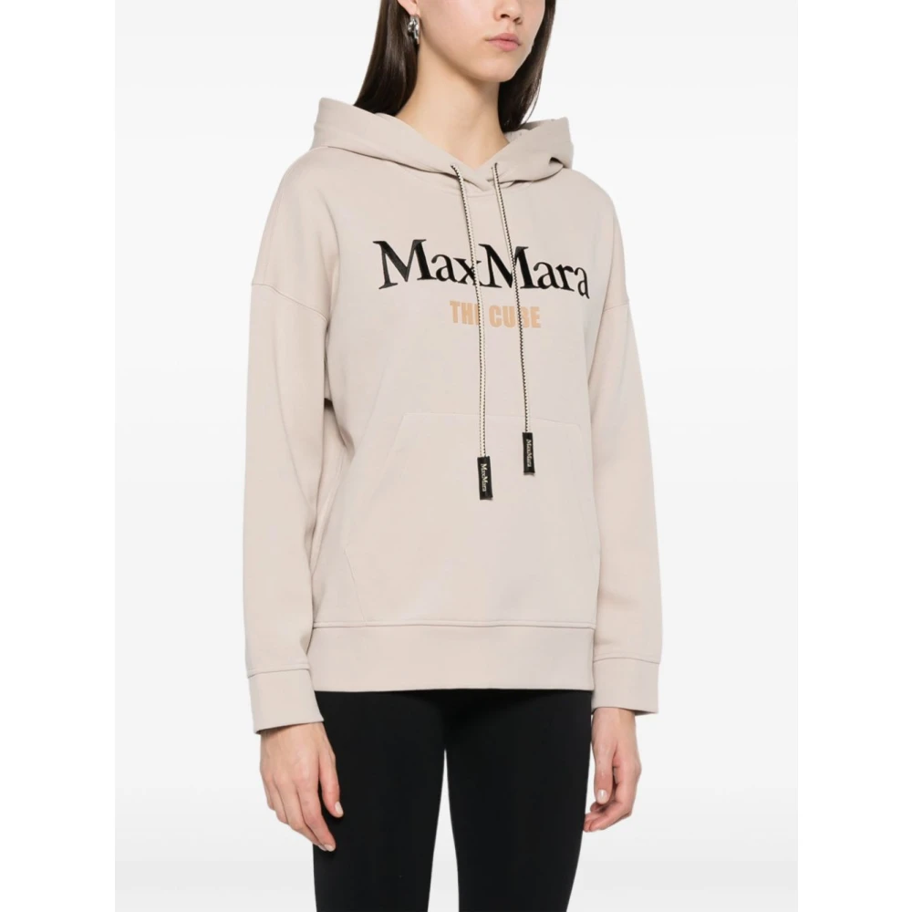 Max Mara Beige Hoodie met Zak Beige Dames