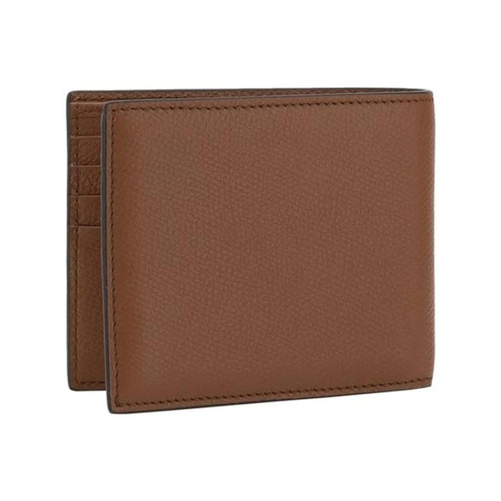 Valentino Garavani Iconische Vlogo Billfold Portemonnee Brown Heren