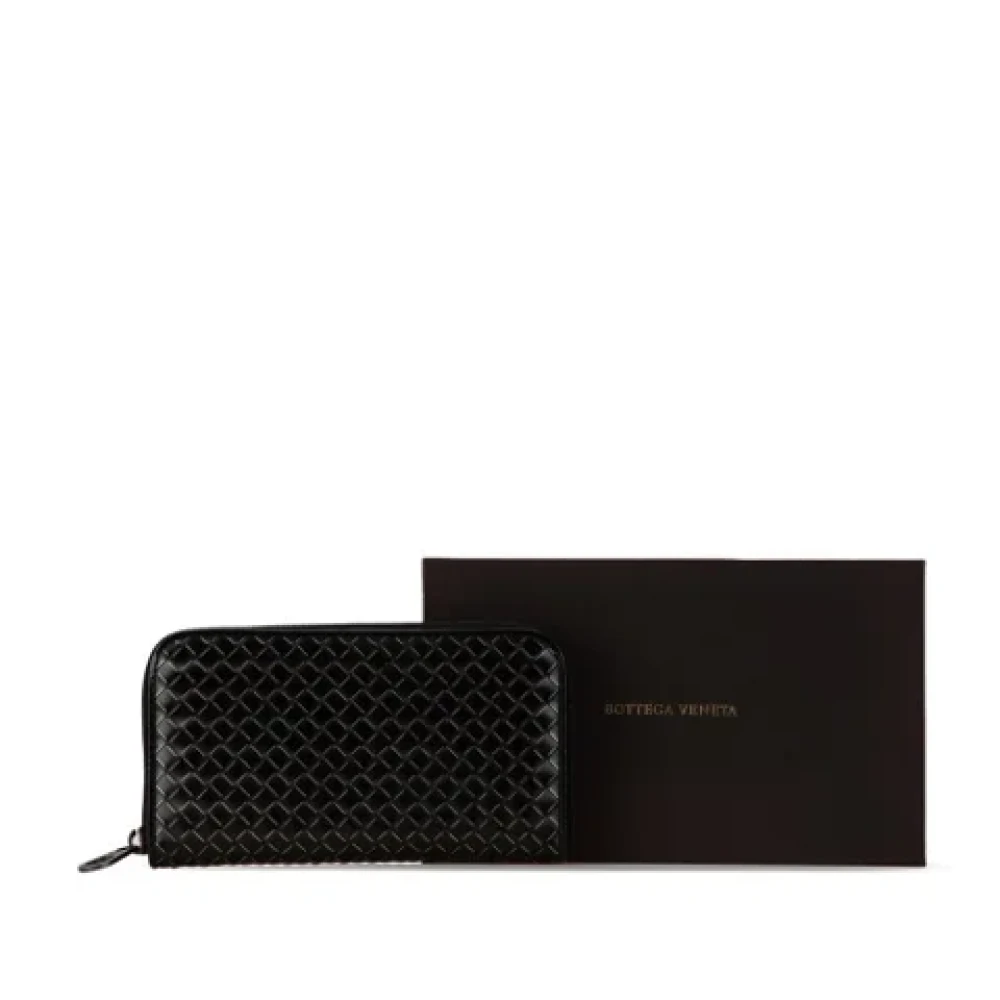 Bottega Veneta Vintage Pre-owned Leather wallets Black Dames