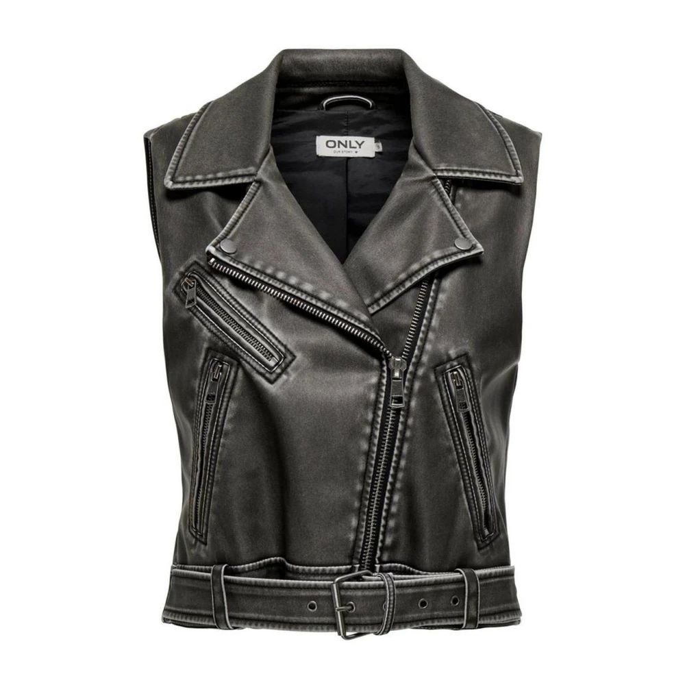 Only Zwarte Polyester Damesjas Jas Black Dames