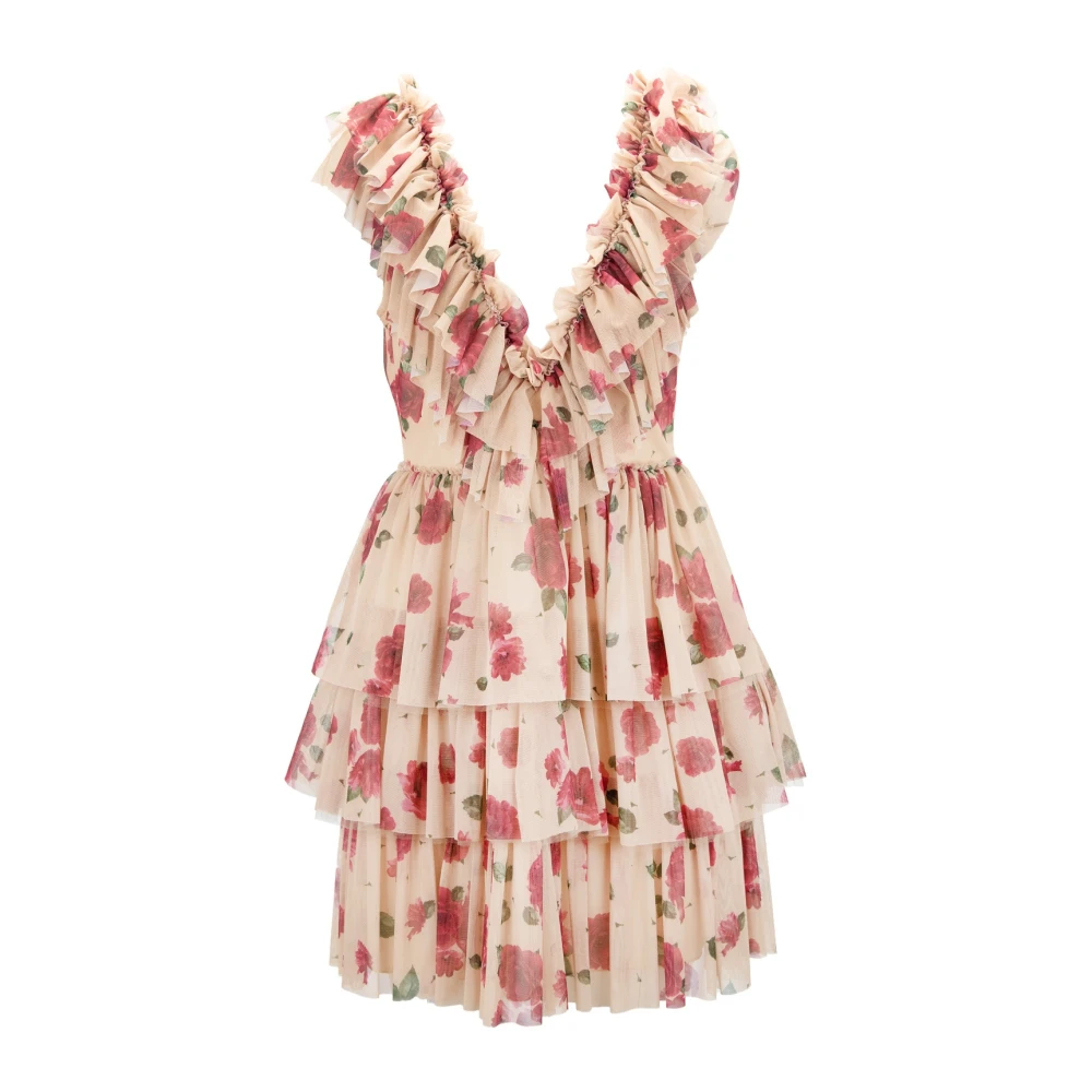 Aniye By Bloemen Korte Jurk met V-Hals Multicolor Dames