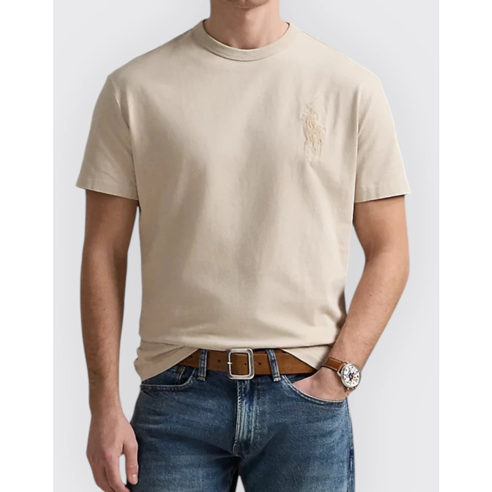 Polo Ralph Lauren Custom Slim-Fit Katoenen T-Shirt Gray Heren