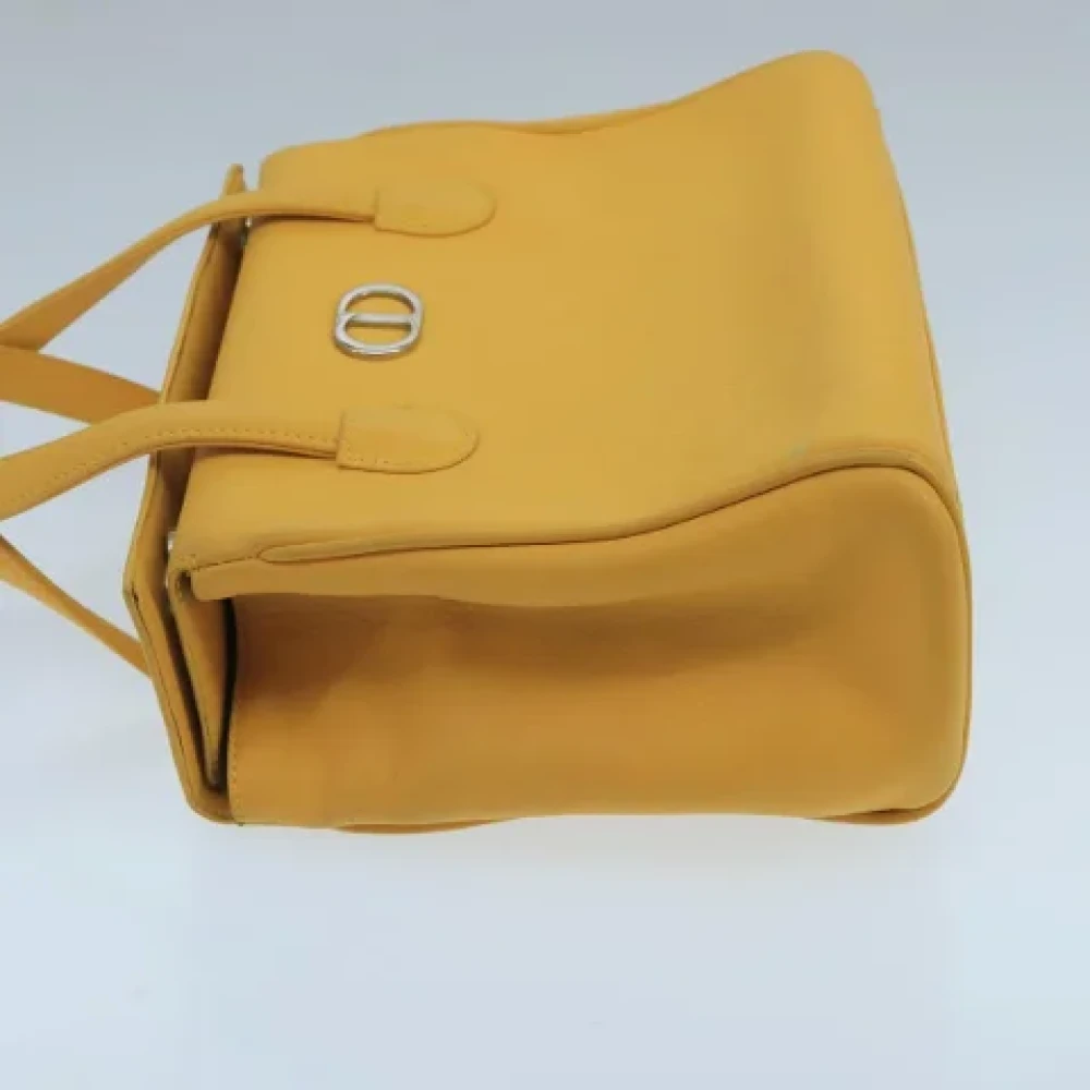 Dior Vintage Pre-owned Leather dior-bags Yellow Dames