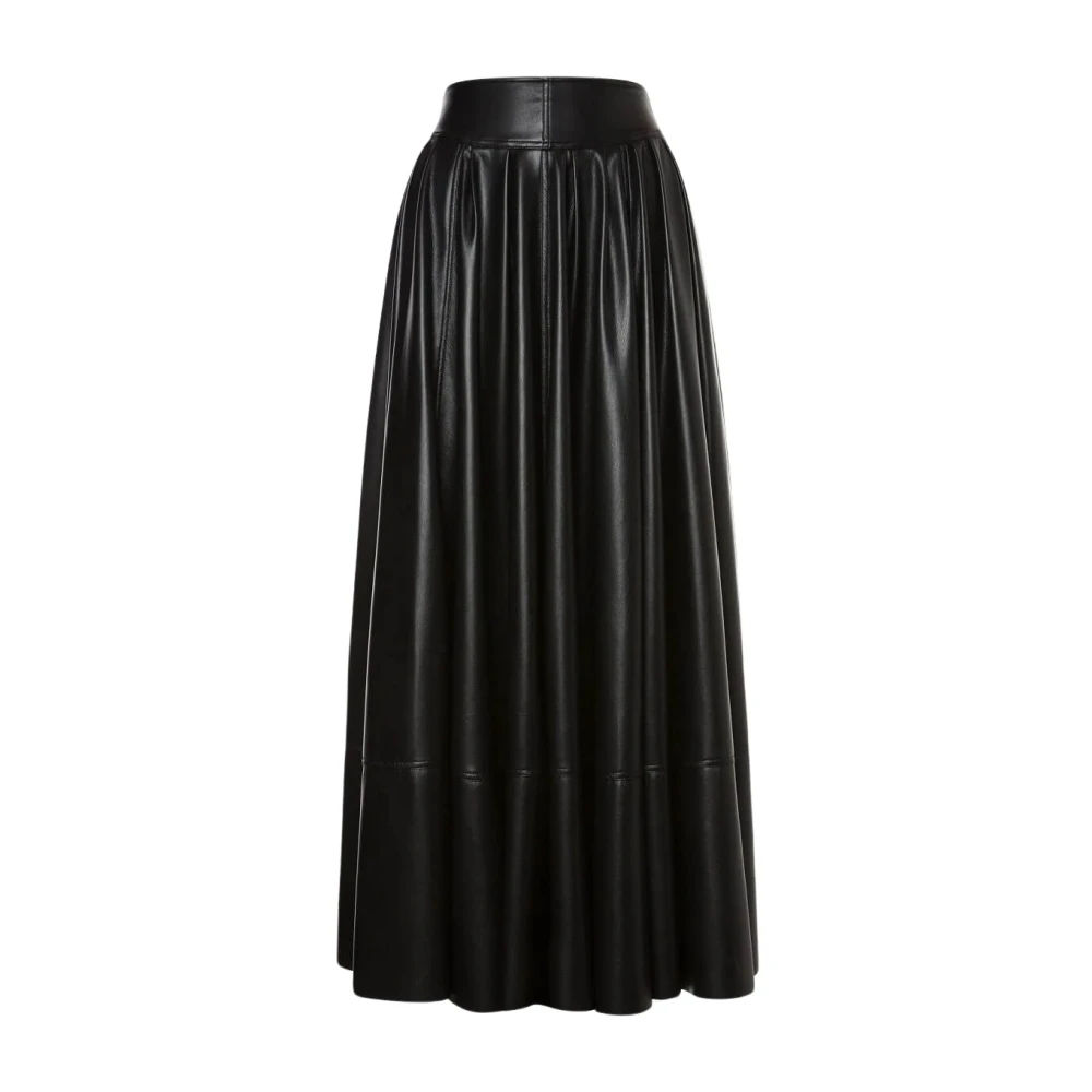 Philosophy di Lorenzo Serafini Maxi rok van gecoate stof Black Dames