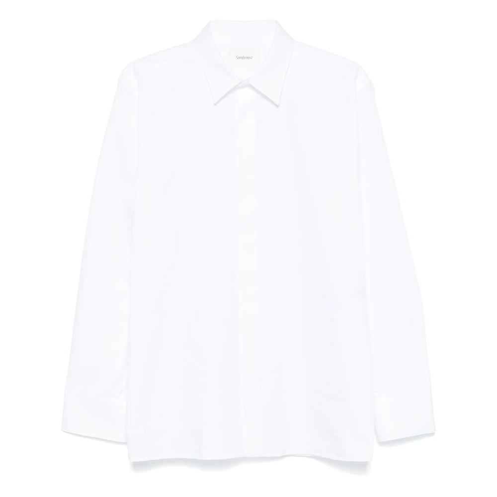 Saint Laurent Witte Overhemd met Puntkraag White Heren