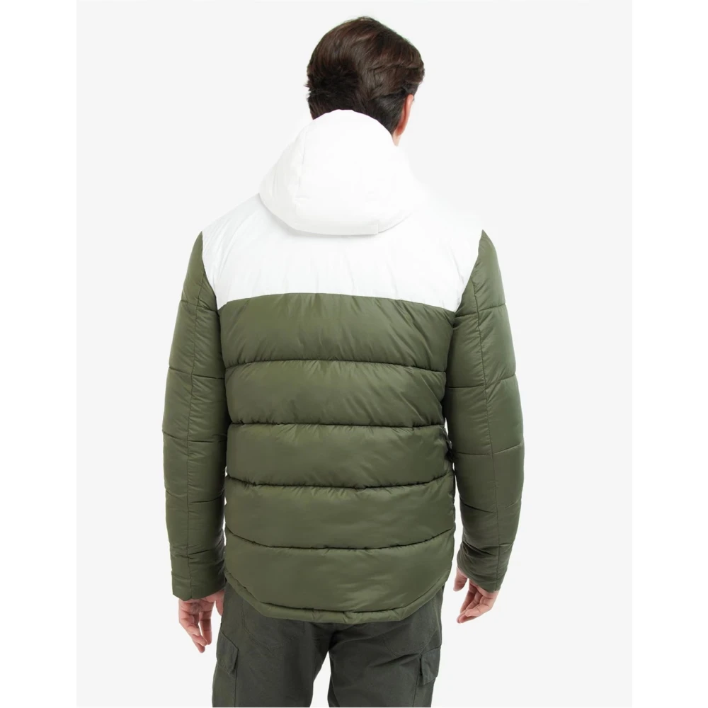 Barbour Bos Gewatteerde Jas Rits Logo Green Heren