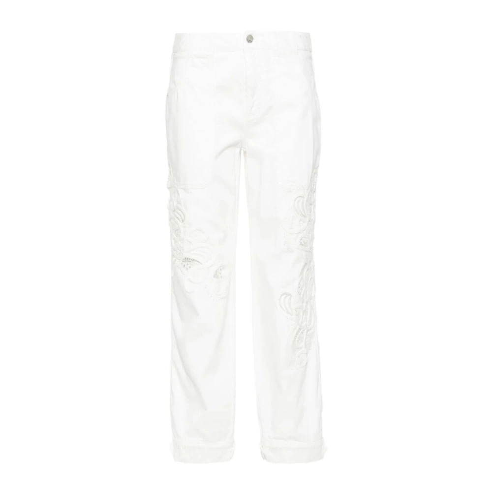 Ermanno Scervino Cropped Trousers White Dames