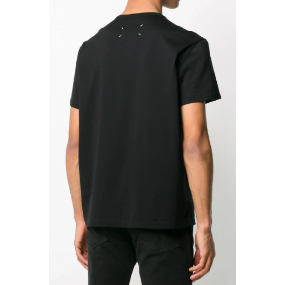 Maison Margiela Zwart Logo T-shirt Black Heren