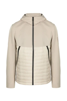 Quilted Mix Media Casual Jacket
