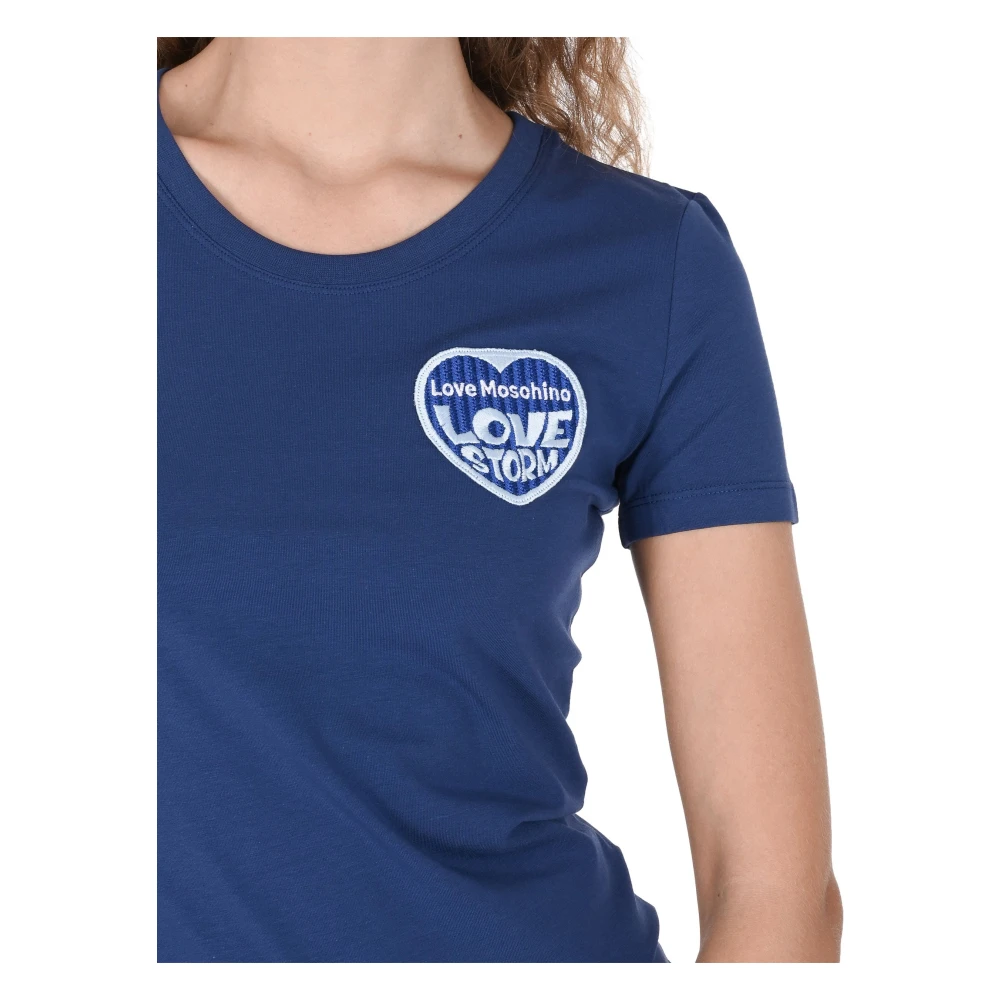 Love Moschino Blauw dames T-shirt Blue Dames
