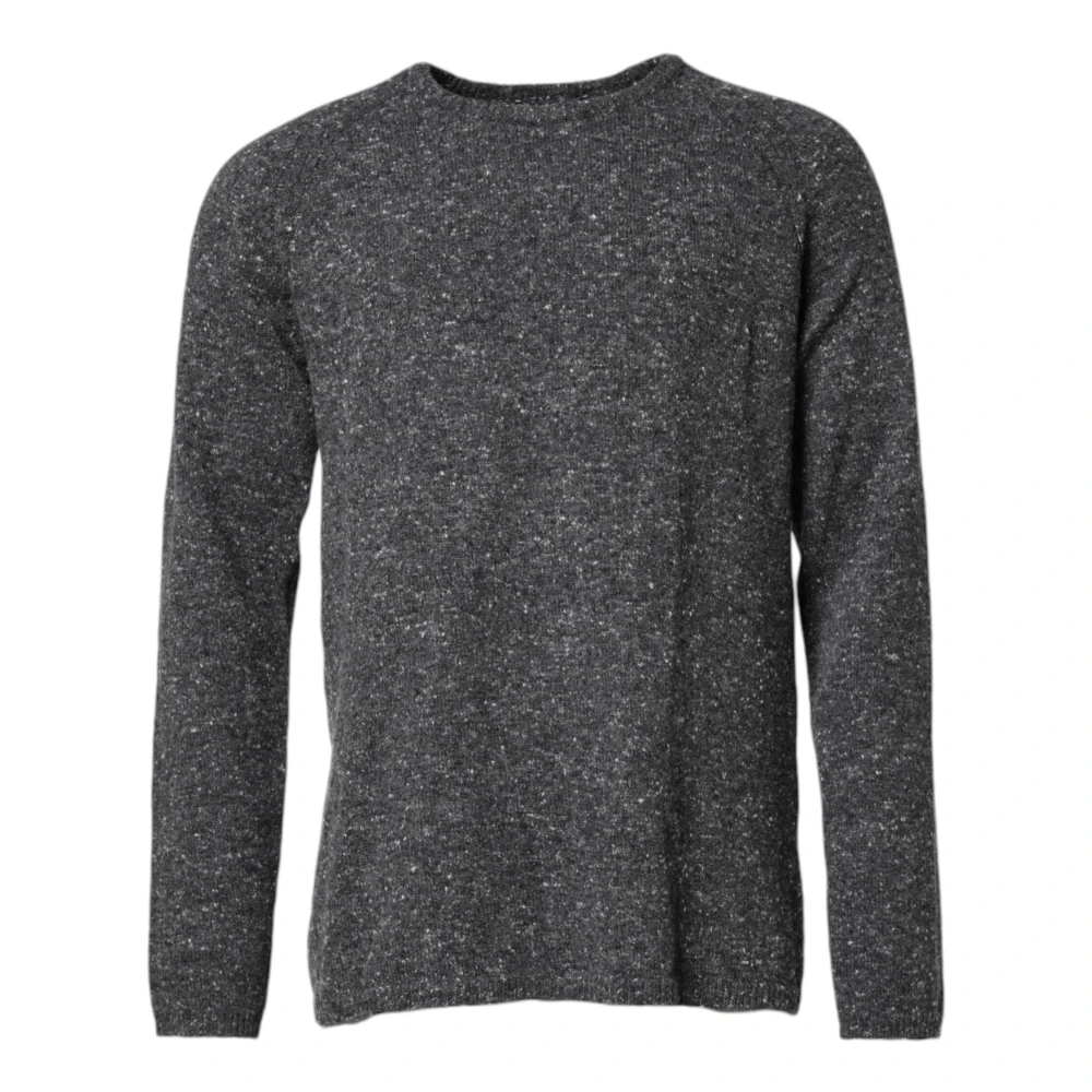 Dolce & Gabbana Men's Gray Round-Neck Knitwear, 2XL, Wool Knitted Round Neck Jumper