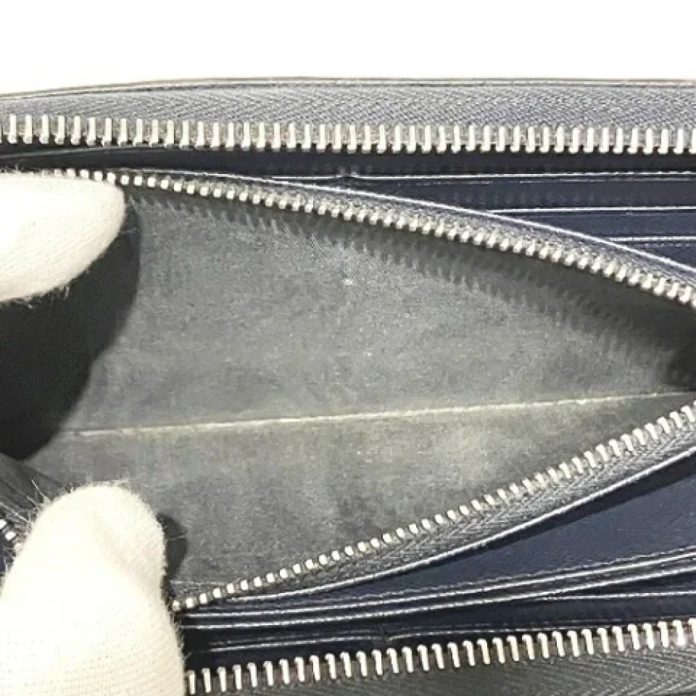 Prada Vintage Pre-owned Leather wallets Blue Dames