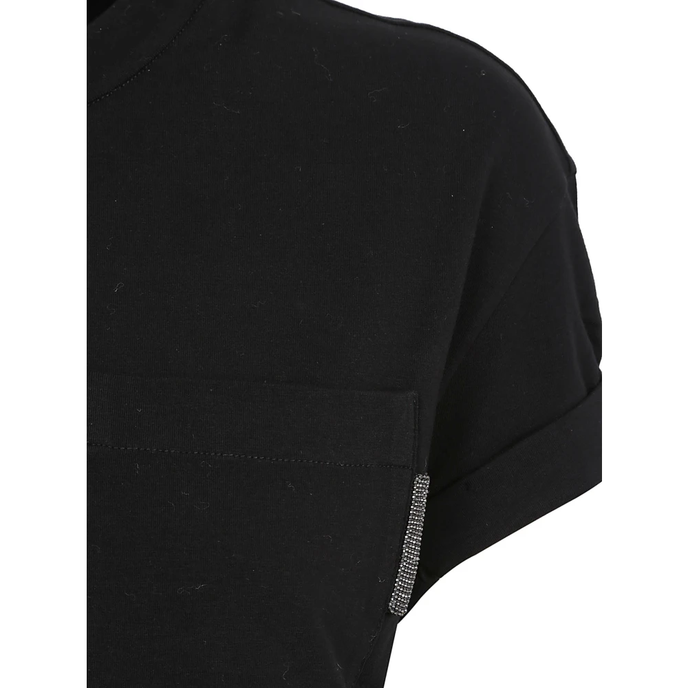 BRUNELLO CUCINELLI Zwarte T-Shirt Collectie Black Dames