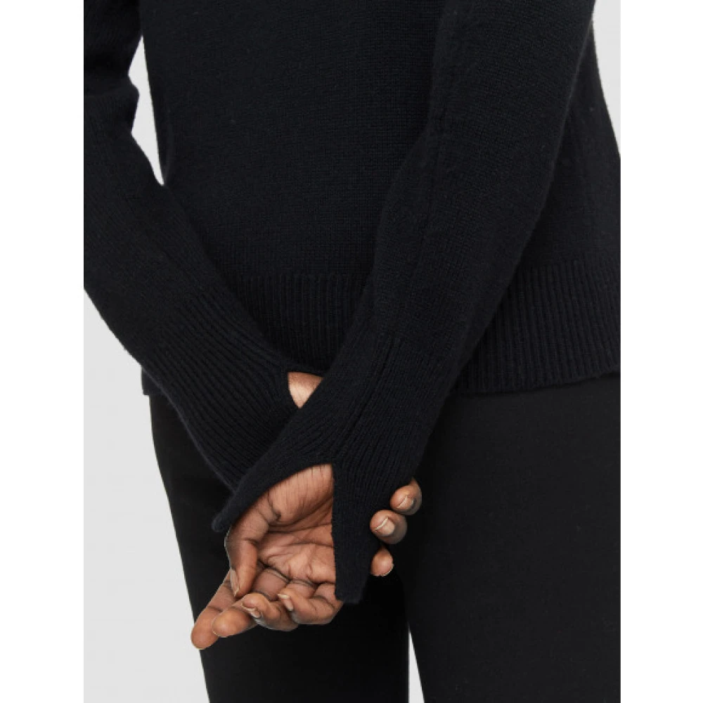 joseph Luxe Cashmere Hoge Hals Trui Black Dames