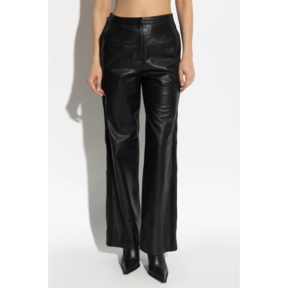 IRO Leren broek Uleth Black Dames