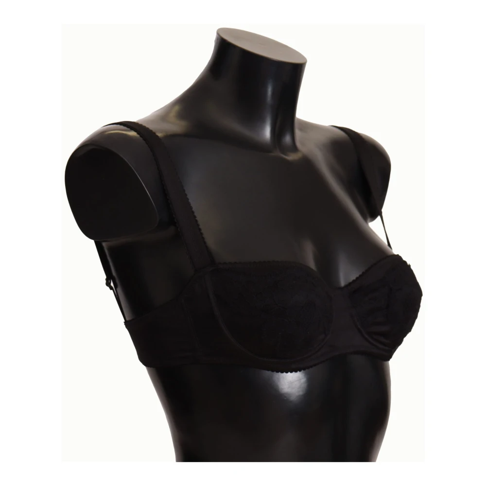 Dolce & Gabbana Luxe Zijden Balconette Beha Black Dames