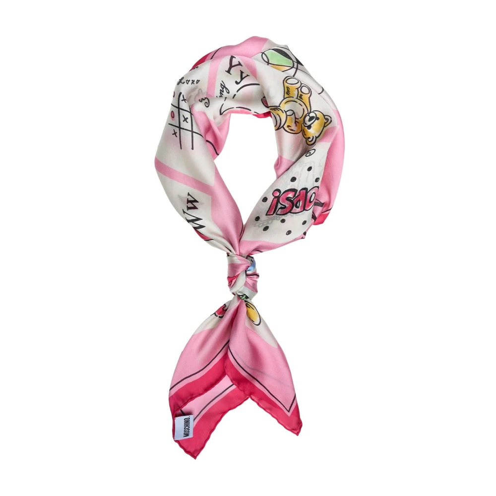 Moschino Roze Zijden Sjaal Accessoires Multicolor Dames