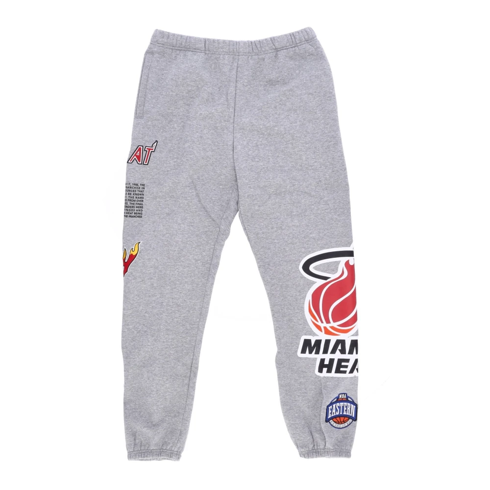 Mitchell & Ness Miami Heat Fleece Trainingsbroek Gray Heren