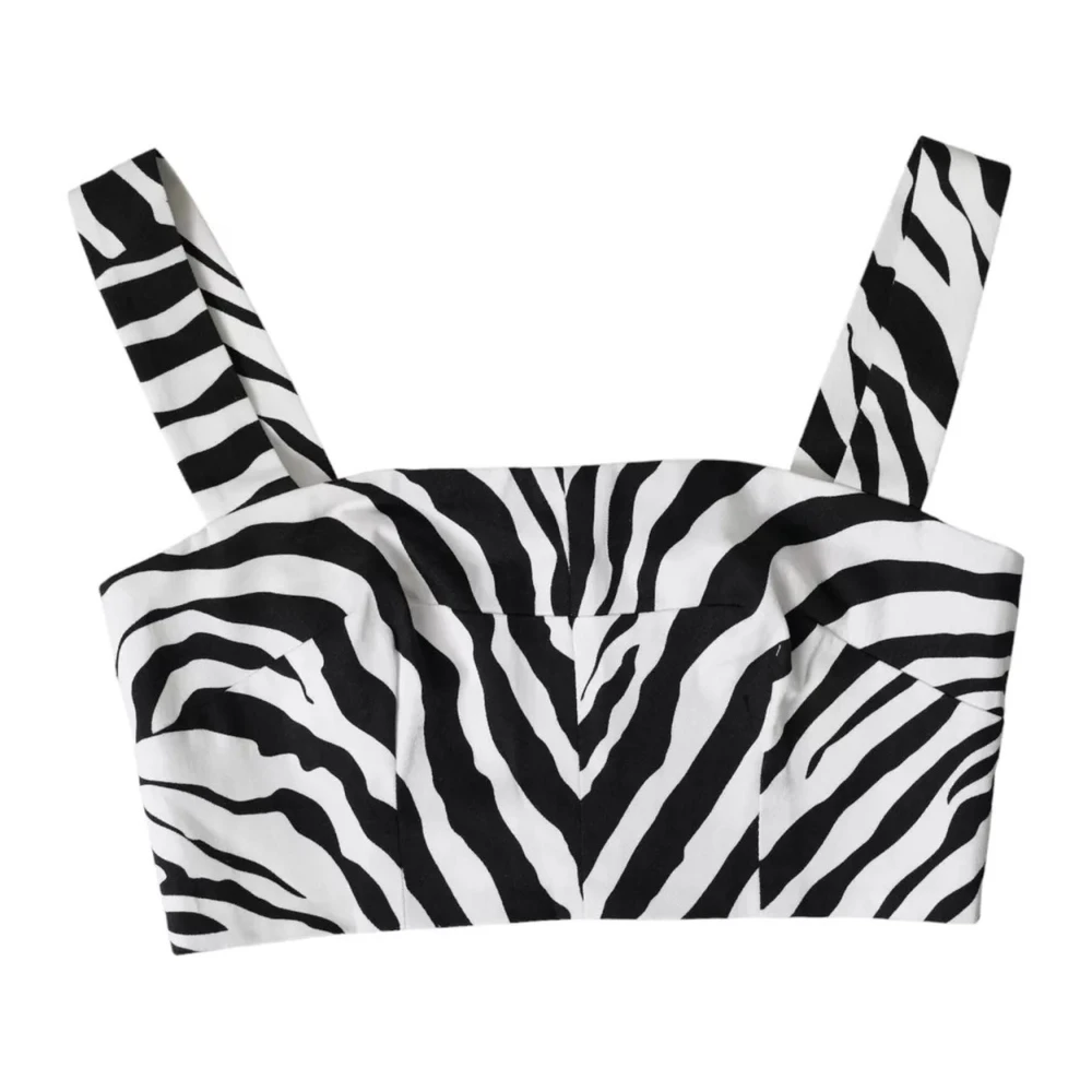 Dolce & Gabbana Zebra Print Crop Top Multicolor Dames