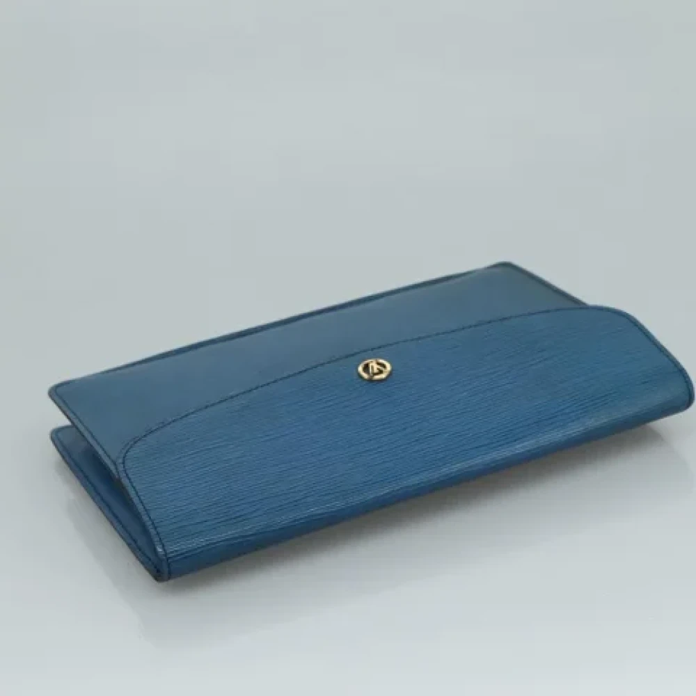 Louis Vuitton Vintage Pre-owned Leather clutches Blue Dames