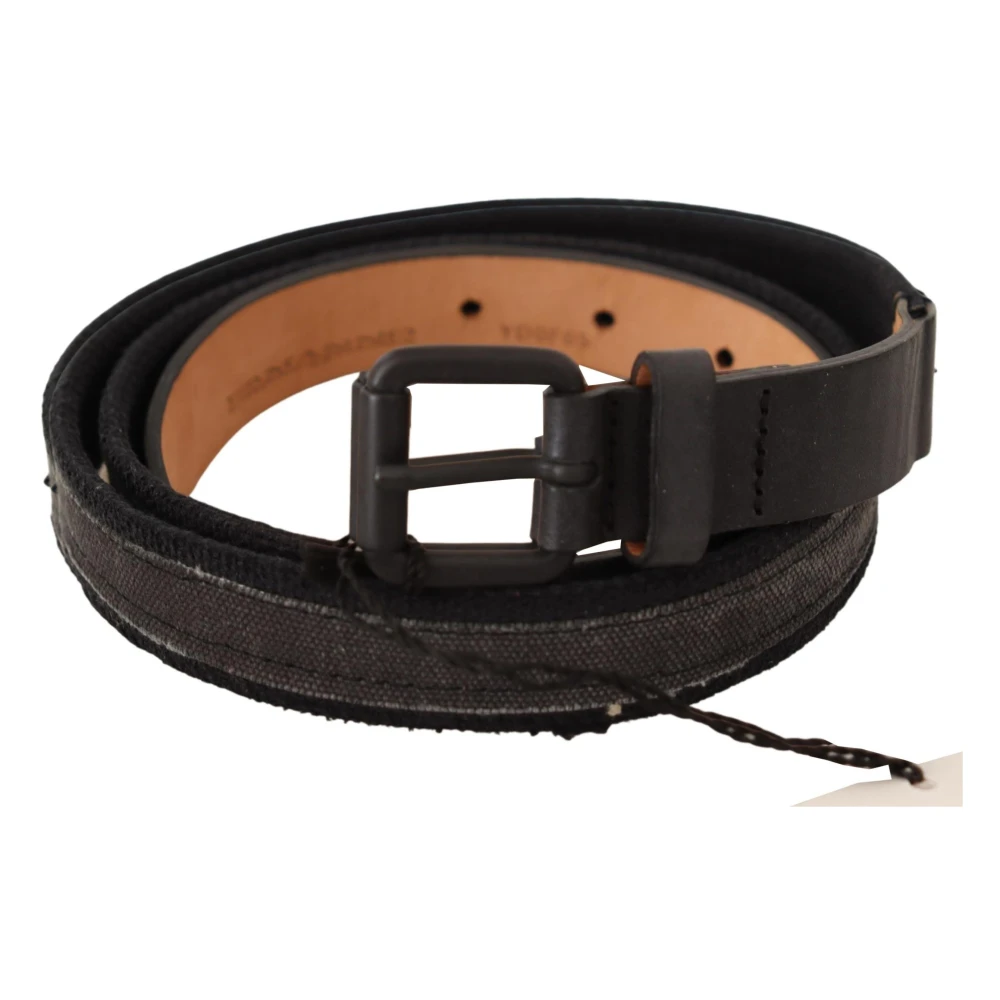 Ermanno Scervino Klassieke Zwarte Leren Riem met Gespsluiting Black Heren