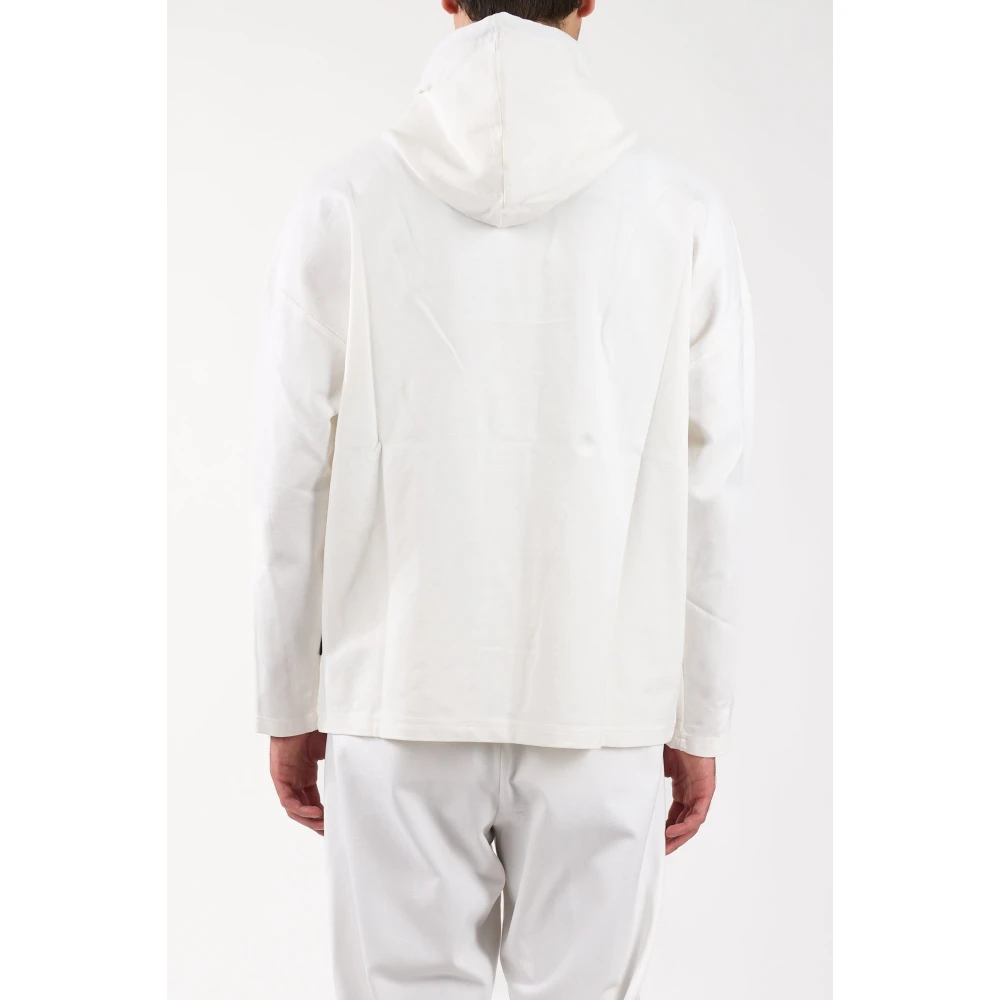 Hevo Boxy Hoodie van Viscose White Heren