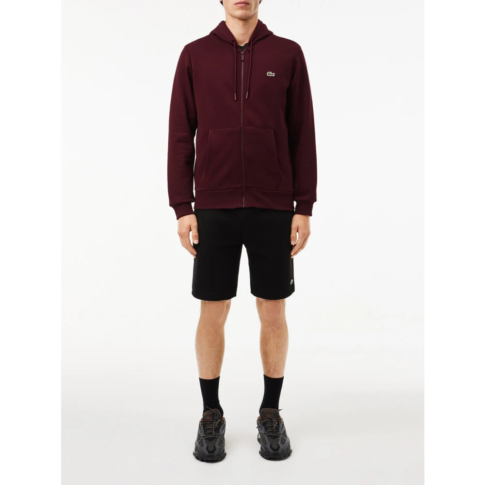Lacoste Basic Zip Hoodie Sweaters Red Heren
