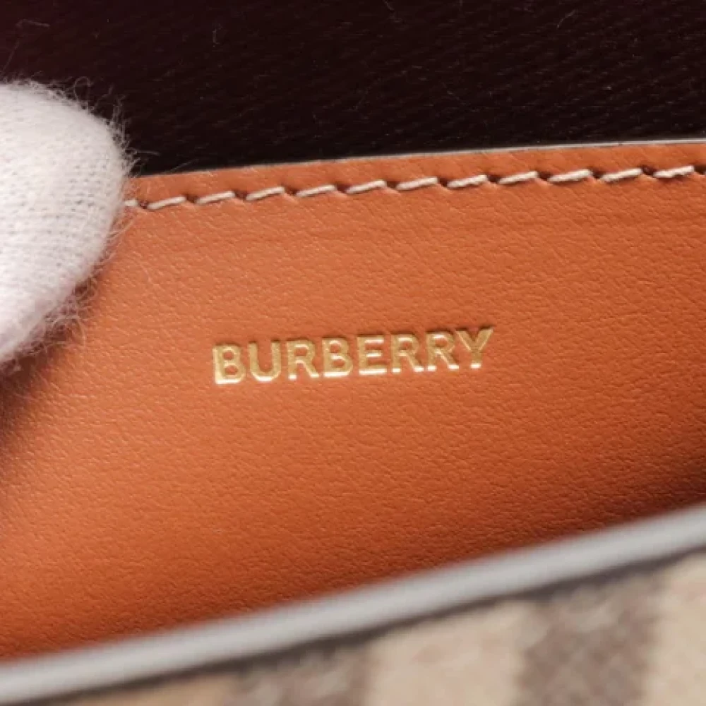 Burberry Vintage Pre-owned Leather shoulder-bags Beige Dames