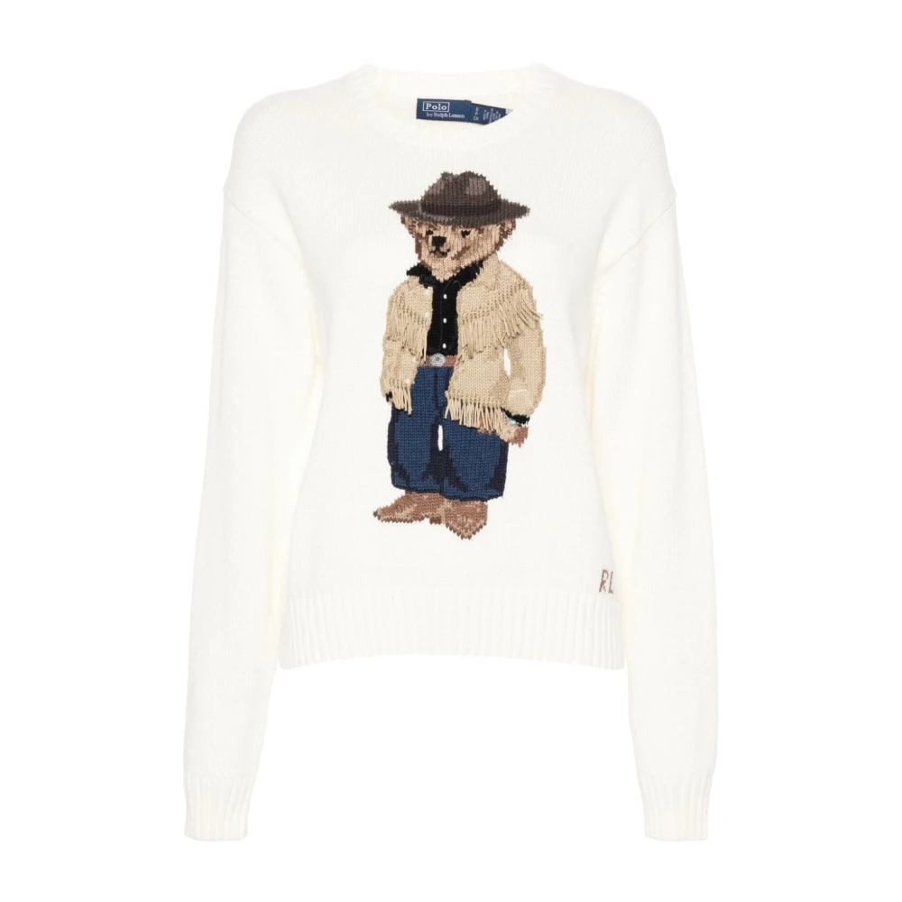 Polo Ralph Lauren Gebreide trui met beermotief White Dames