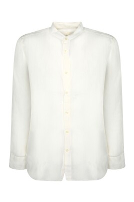 mandarin-collar-linen-shirt