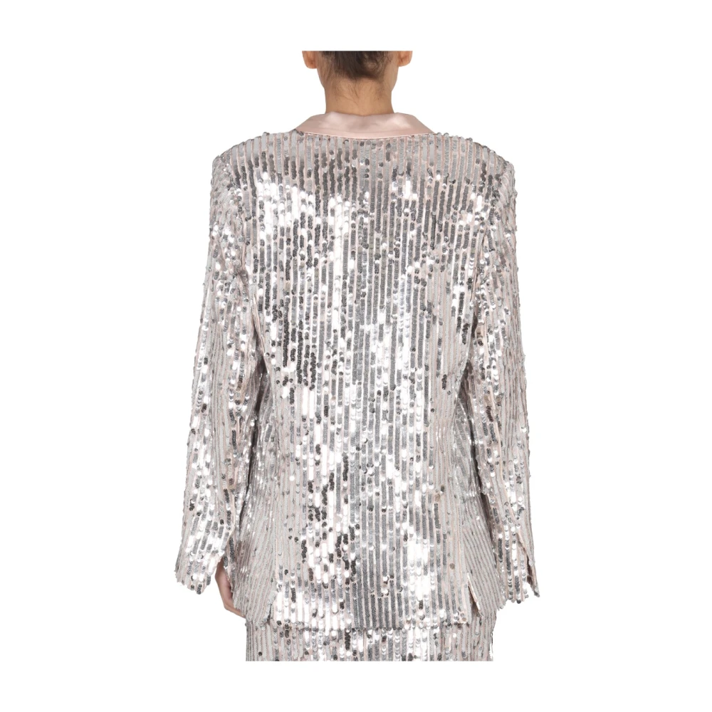 Rotate Birger Christensen Sequined Blazer Gray Dames